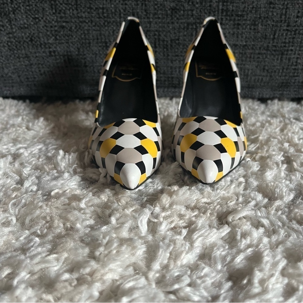 BNIB Roger Vivier Dec Sphere Palazzo Leather Heels with ball detail T95 - Picture 7 of 16